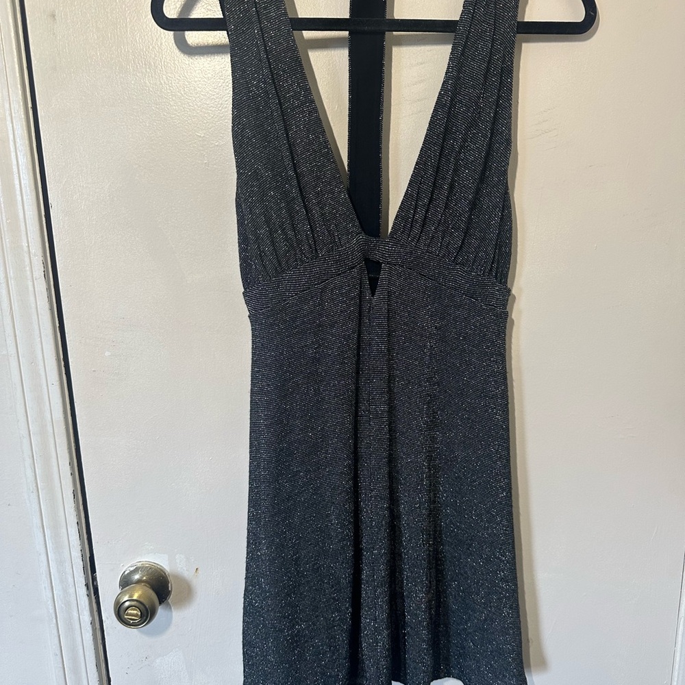Free People Charcoal Backless Dress